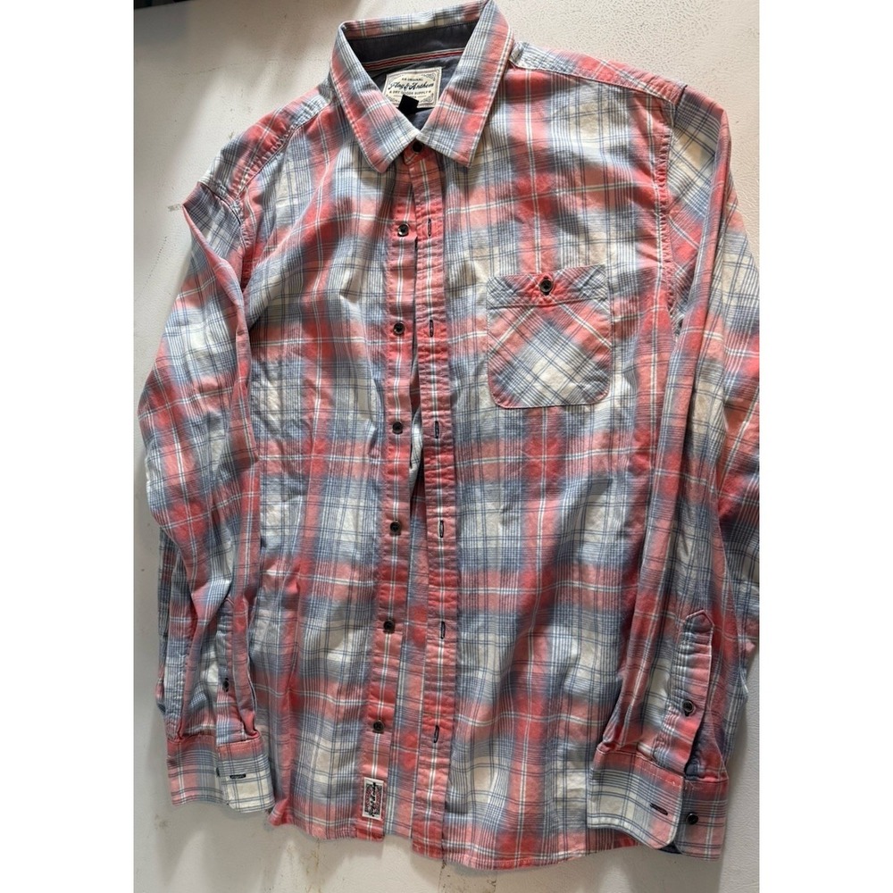 Faded Glory 100% Cotton Button Long sleeve Lightweight‎ shirt. READ